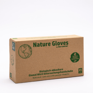 OUTLET: BIODEGRADABLE GLOVES, NATURE GLOVES, N100, NITRILE, GREEN