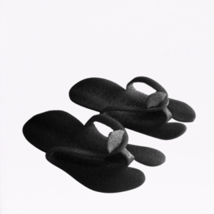 DISPOSABLE SLIPPERS, BLACK, 10 PCS