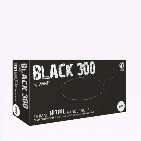 KINDAD BLACK 300 ULIPIKAD NITRIIL 100 TK