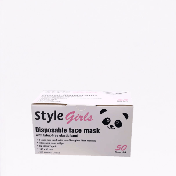 KAITSEMASK LASTELE 3-KIHILINE 50TK girls KAITSEMASK LASTELE 3 KIHILINE 50TK girls